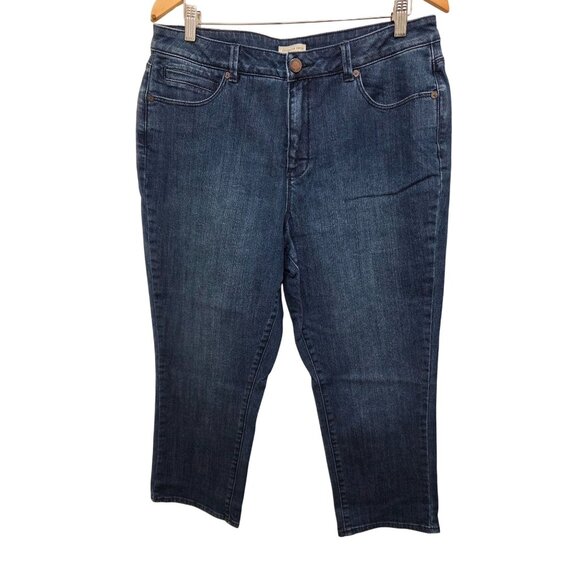 Coldwater Creek Women's Mid-Rise Straight Leg Denim Jeans Size 14 - Picture 1 of 8